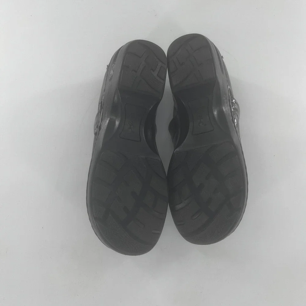 Born BOC Peggy Clogs Womens 10 Patent Leather Cheetah Leopard Chunky  Platform‎